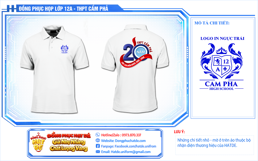 đồng phục họp lớp, đồng phục họp lớp 20 năm, mẫu áo họp lớp 20 năm